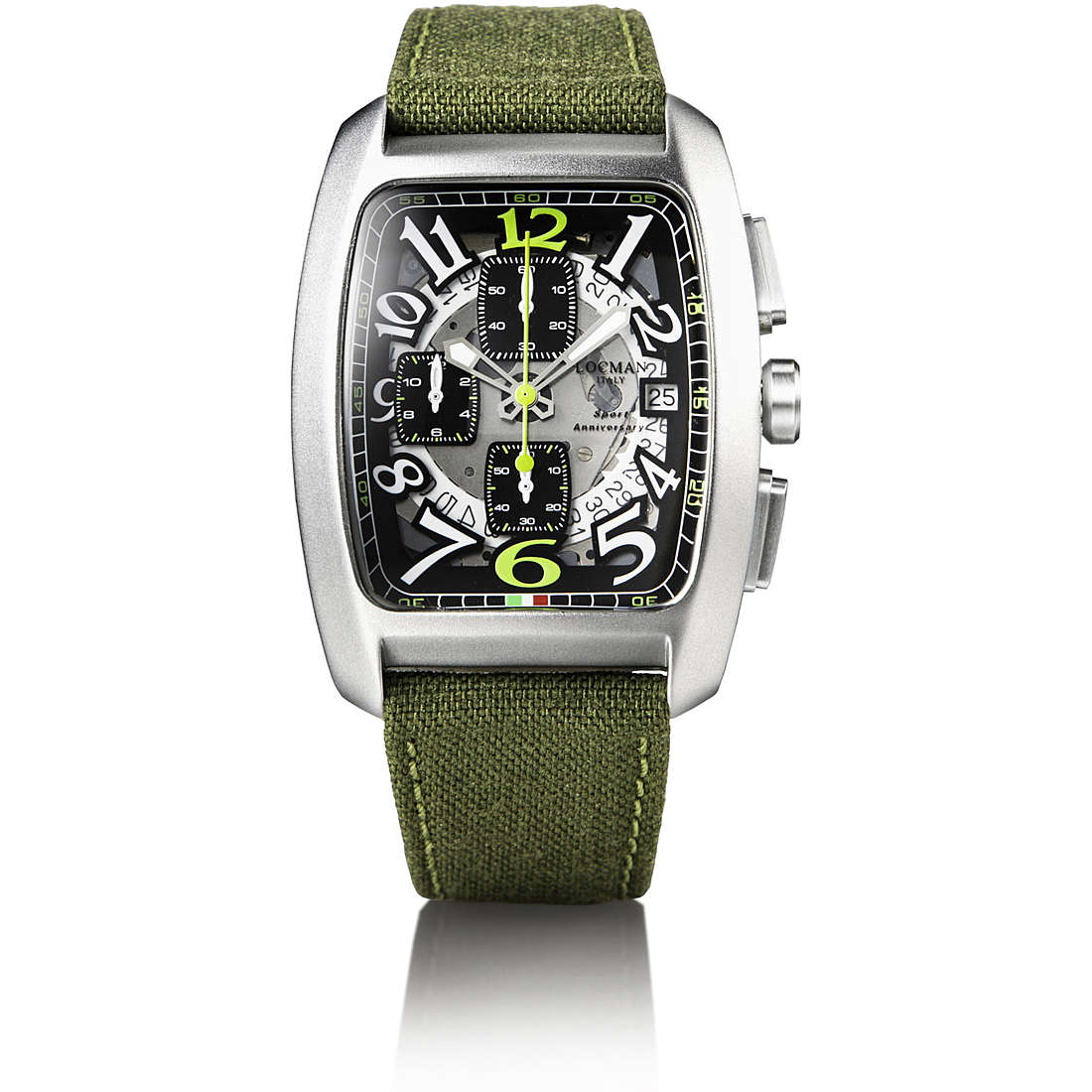 Locman Sport Anniversary Vintage Verde Militare mod. 0472L22S-LLT0GRCG  orologi cronografi