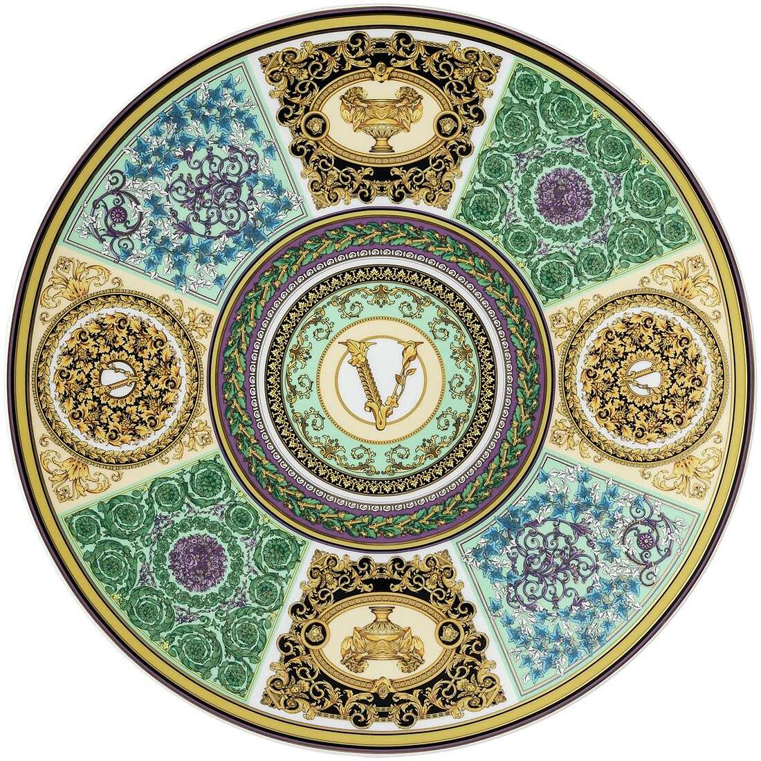 Piatto Porcellana Versace Barocco Mosaic 19335-403728-10263