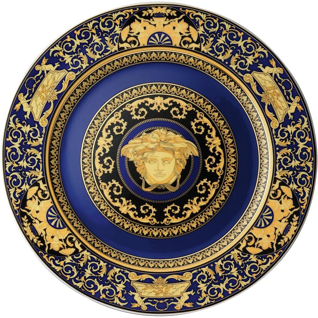 Piatto Porcellana Versace Medusa Blue 19300-409620-20030