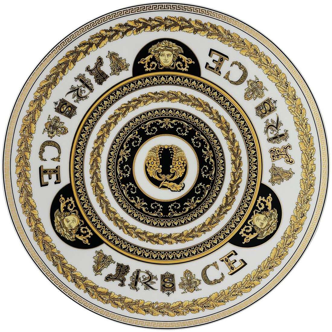 Piatto Porcellana Versace Virtus Alphabet 19335-403747-10263