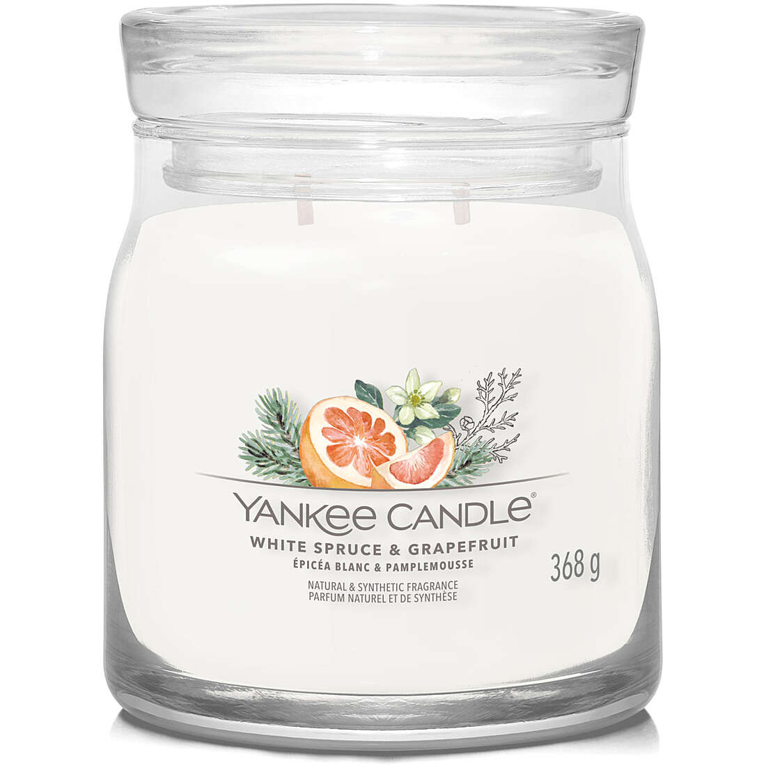 Signature di Yankee Candle Giara Media White Spruce & Grapefruit 1630026E