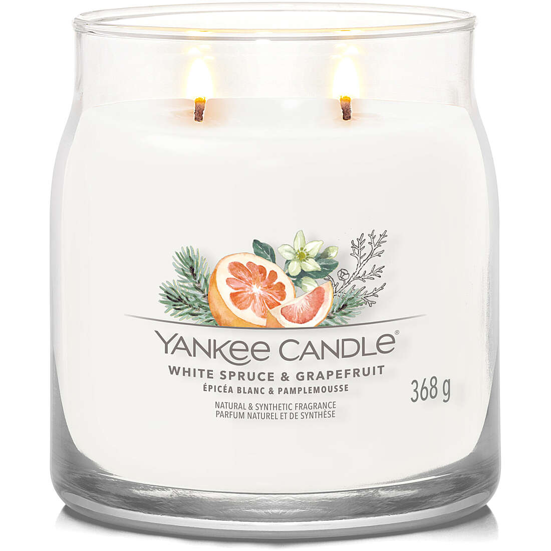 Signature di Yankee Candle Giara Media White Spruce & Grapefruit 1630026E