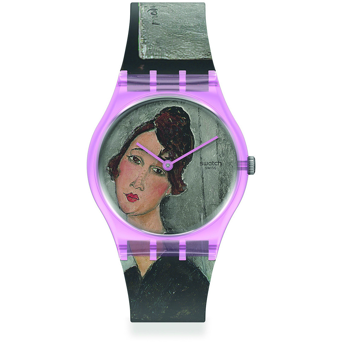 Swatch Modigliani Centre Pompidou orologio donna solo tempo GZ356